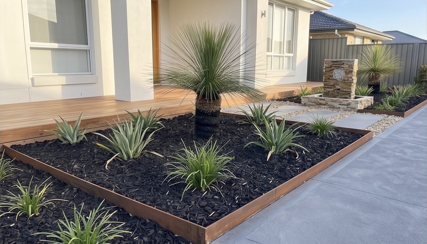 Tidy hedged garden at a Sunshine Coast home maintained by a local gardener